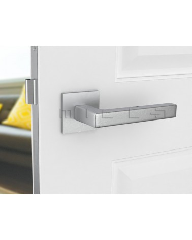 Maniglia per porta cromata spazzolata Line STELLA Q - maniglia design
