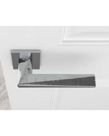 Maniglia per porta moderna DIAMANT maniglia design vista dall'alto montata su una porta