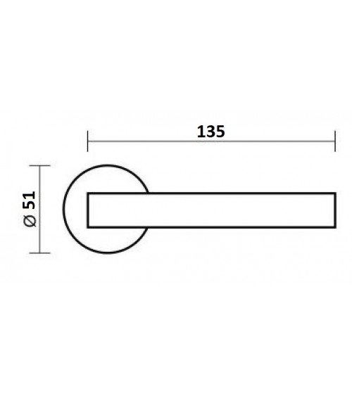 Maniglia per porta oro lucido Line Vénus design