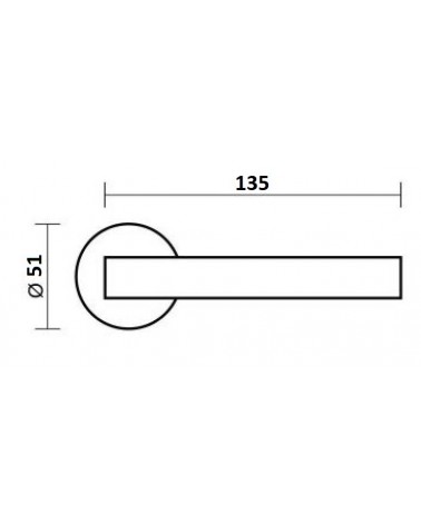 Maniglia per porta Line Vénus con dimensioni