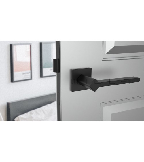 Maniglia per porta su placca quadrata NINFEA maniglia design colore 1