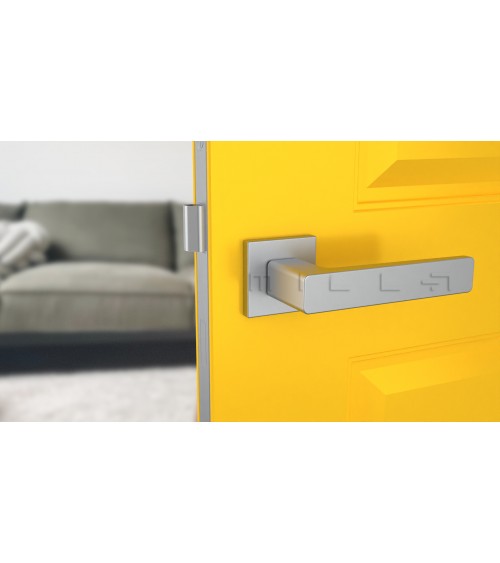 Maniglia per porta su placca quadrata ERICA ferramenta design colore 2