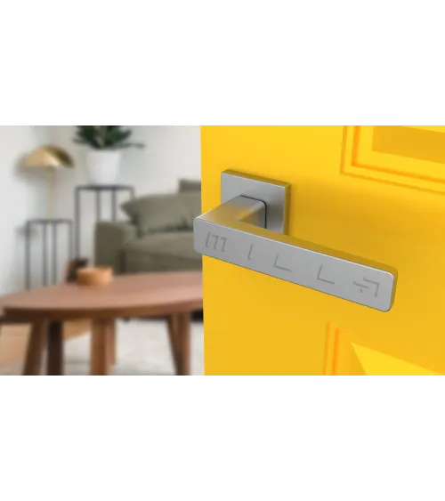 Maniglia per porta su placca quadrata ERICA ferramenta design colore 2