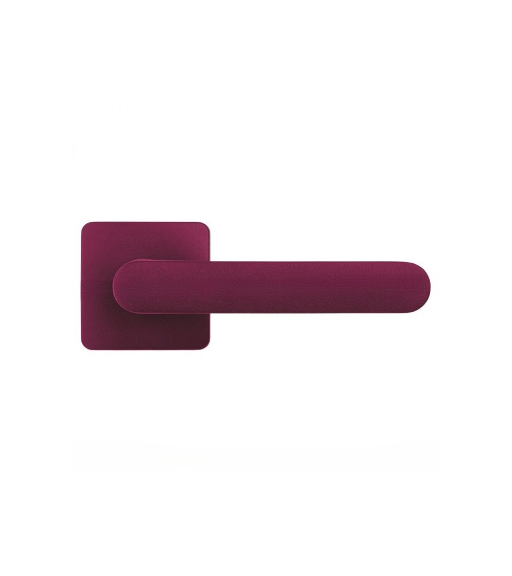 Maniglia per porta di colore Viola Bordeaux tramonto - Moon One Carré - maniglia design