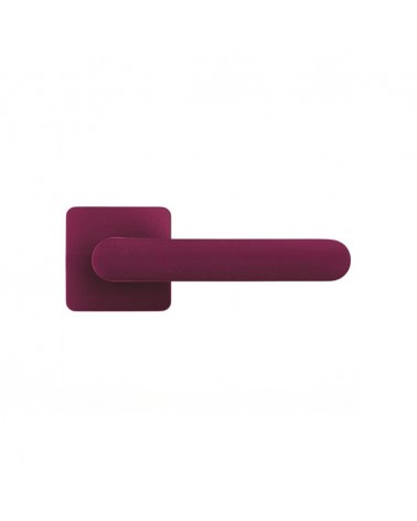 Maniglia per porta di colore Viola Bordeaux tramonto - Moon One Carré - maniglia design