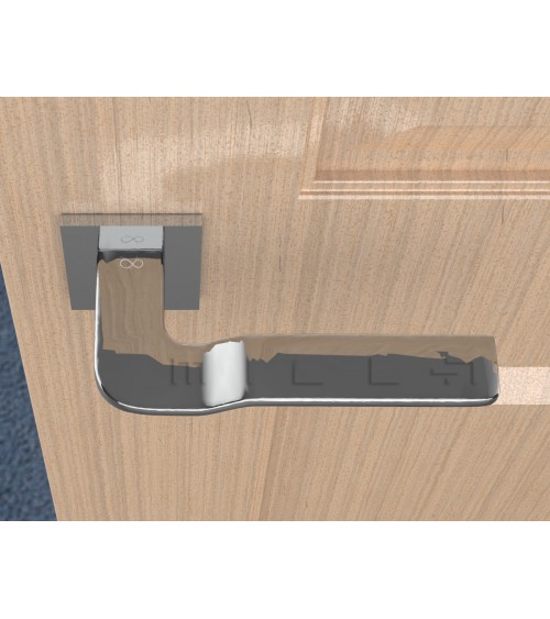 Maniglia per porta su placca quadrata LINE BALI ferramenta design colore 1