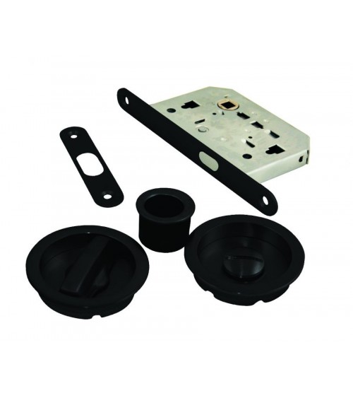 Kit maniglie incassate con condanna di colore nero