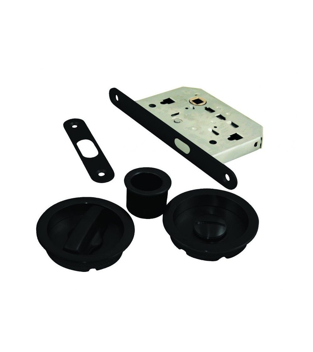 Kit maniglie incassate con condanna di colore nero