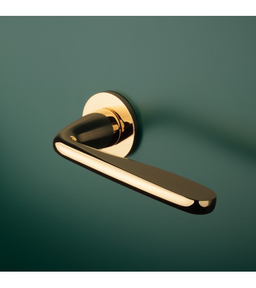 Maniglia per porta su placca rotonda HIACYNTA maniglia design colore 1