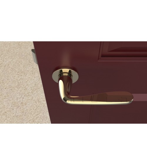Maniglia per porta su placca rotonda HIACYNTA maniglia design colore 1