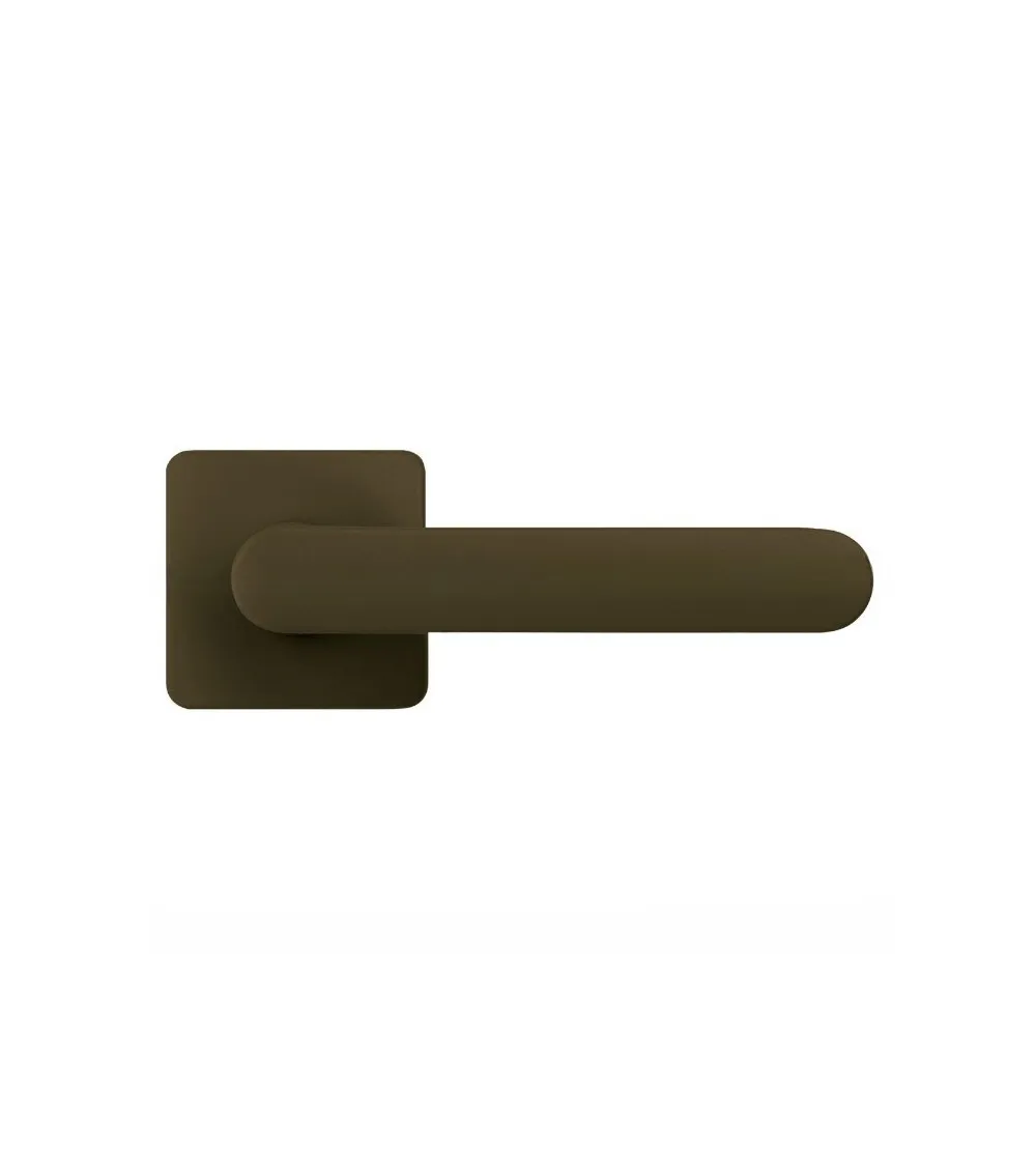 Maniglia per porta di colore marrone tramonto - Moon One Carré - maniglia design