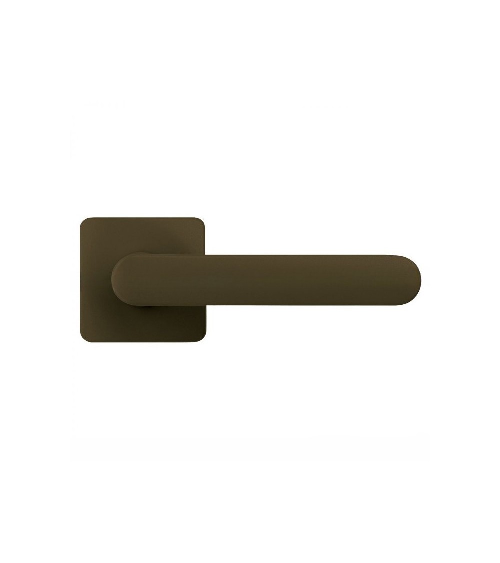 Maniglia per porta di colore marrone tramonto - Moon One Carré - maniglia design