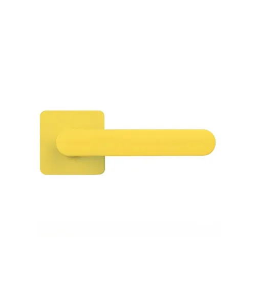 Maniglia per porta color Giallo Limone tramonto - Moon One Carré - maniglia design