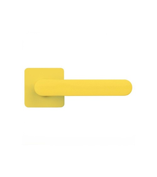 Maniglia per porta color Giallo Limone tramonto - Moon One Carré - maniglia design