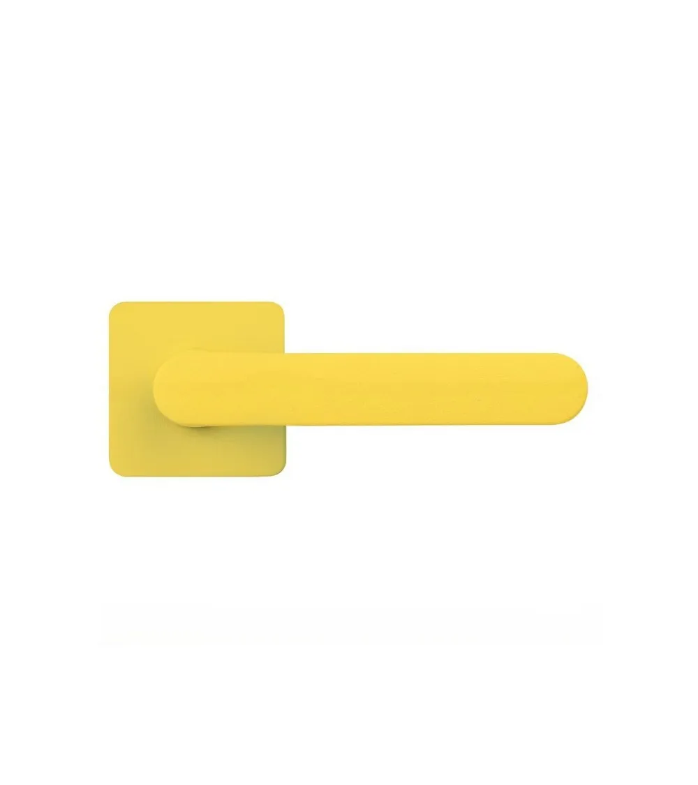 Maniglia per porta color Giallo Limone tramonto - Moon One Carré - maniglia design