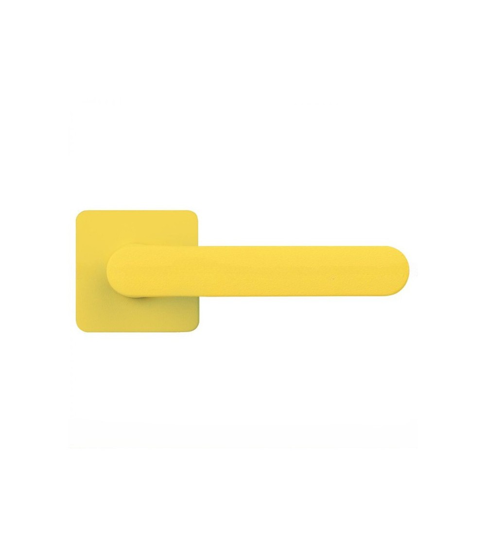 Maniglia per porta color Giallo Limone tramonto - Moon One Carré - maniglia design