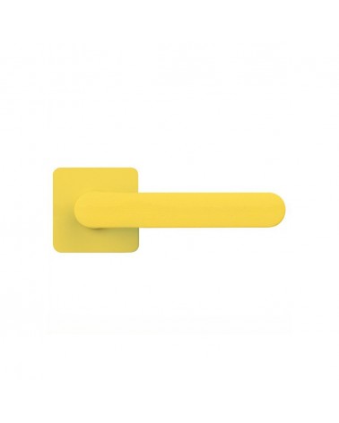 Maniglia per porta color Giallo Limone tramonto - Moon One Carré - maniglia design