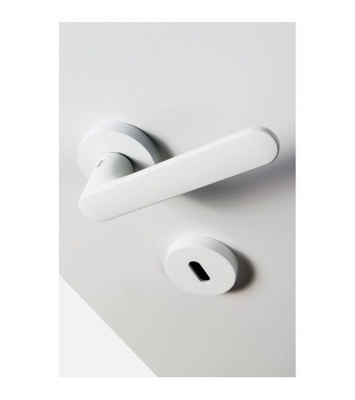 Maniglia per porta color bianco - Moon One Ronde - maniglia design