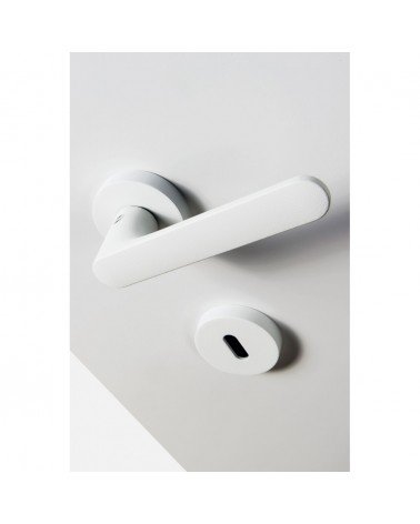 Maniglia per porta color bianco - Moon One Ronde - maniglia design