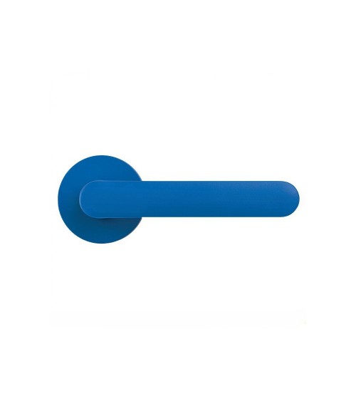Maniglia per porta color Blu Capri - Moon One Ronde - maniglia design