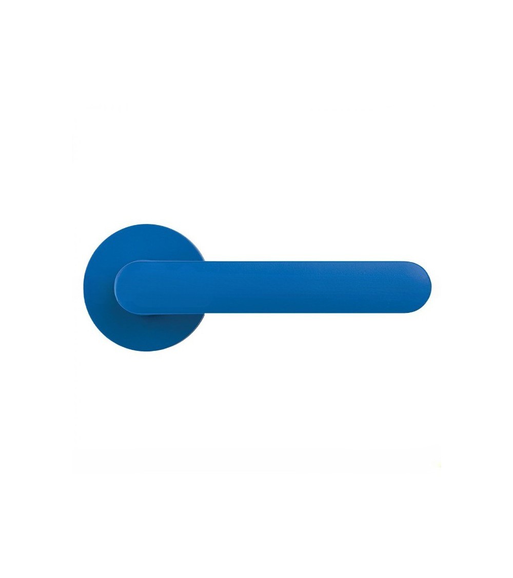 Maniglia per porta color Blu Capri - Moon One Ronde - maniglia design
