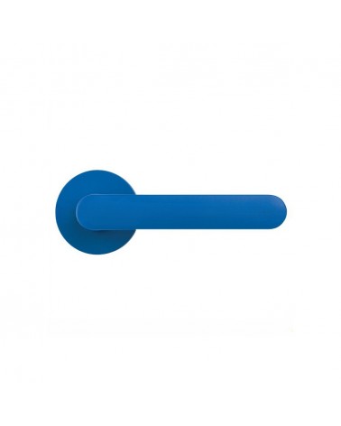 Maniglia per porta color Blu Capri - Moon One Ronde - maniglia design