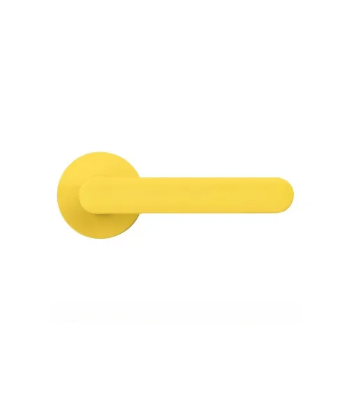 Maniglia per porta color Giallo Limone - Moon One Ronde - maniglia design