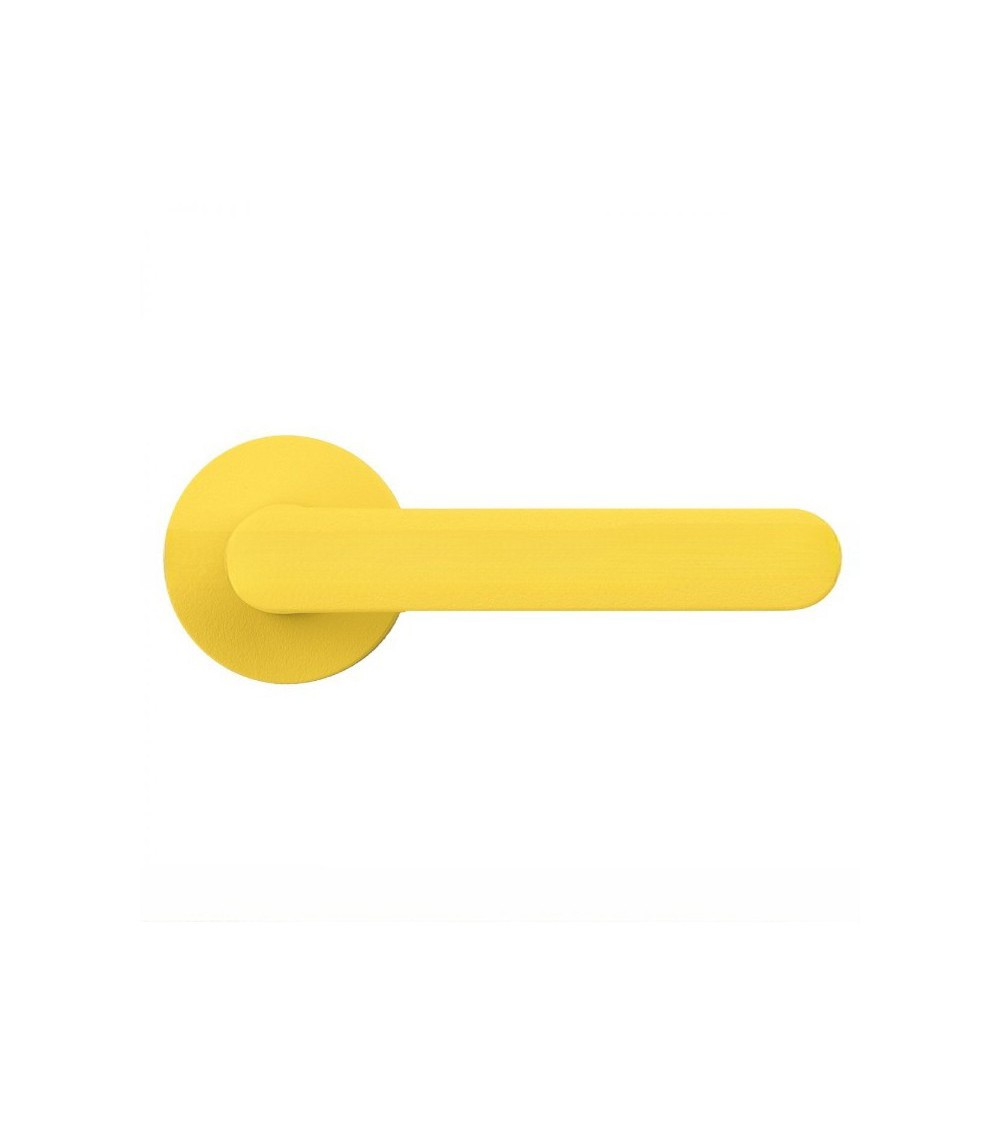 Maniglia per porta color Giallo Limone - Moon One Ronde - maniglia design