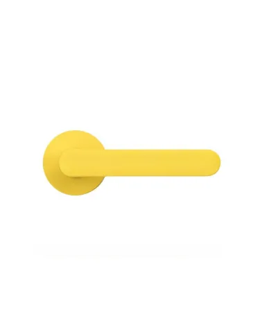 Maniglia per porta color Giallo Limone - Moon One Ronde - maniglia design