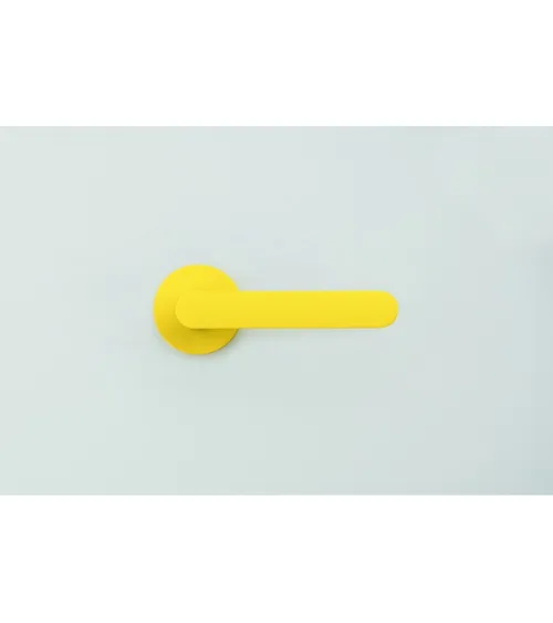 Maniglia per porta color Giallo Limone - Moon One Ronde - maniglia design