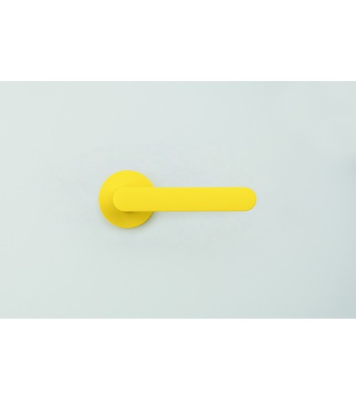 Maniglia per porta color Giallo Limone - Moon One Ronde - maniglia design