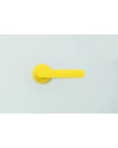 Maniglia per porta color Giallo Limone - Moon One Ronde - maniglia design