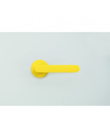 Maniglia per porta color Giallo Limone - Moon One Ronde - maniglia design