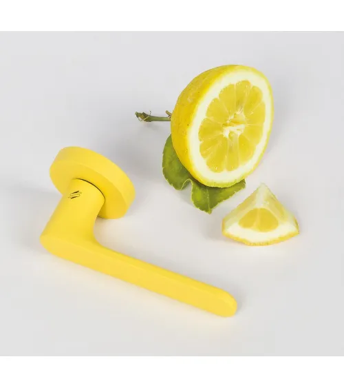 Maniglia per porta color Giallo Limone - Moon One Ronde - maniglia design