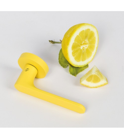 Maniglia per porta color Giallo Limone - Moon One Ronde - maniglia design