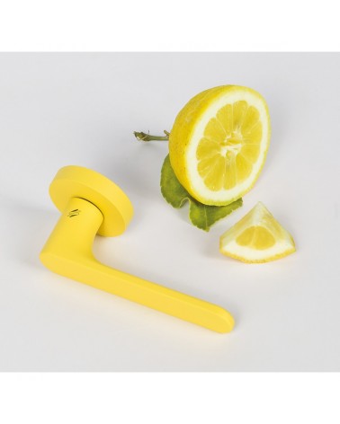 Maniglia per porta color Giallo Limone - Moon One Ronde - maniglia design