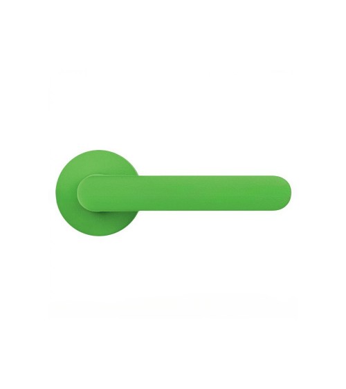 Maniglia per porta di colore Verde Limone - Moon One Ronde - maniglia design