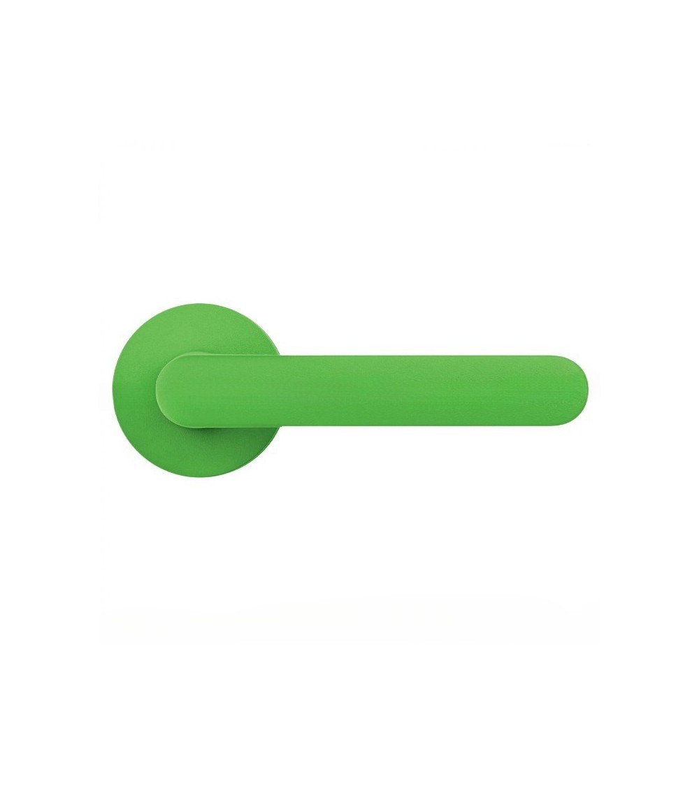 Maniglia per porta di colore Verde Limone - Moon One Ronde - maniglia design