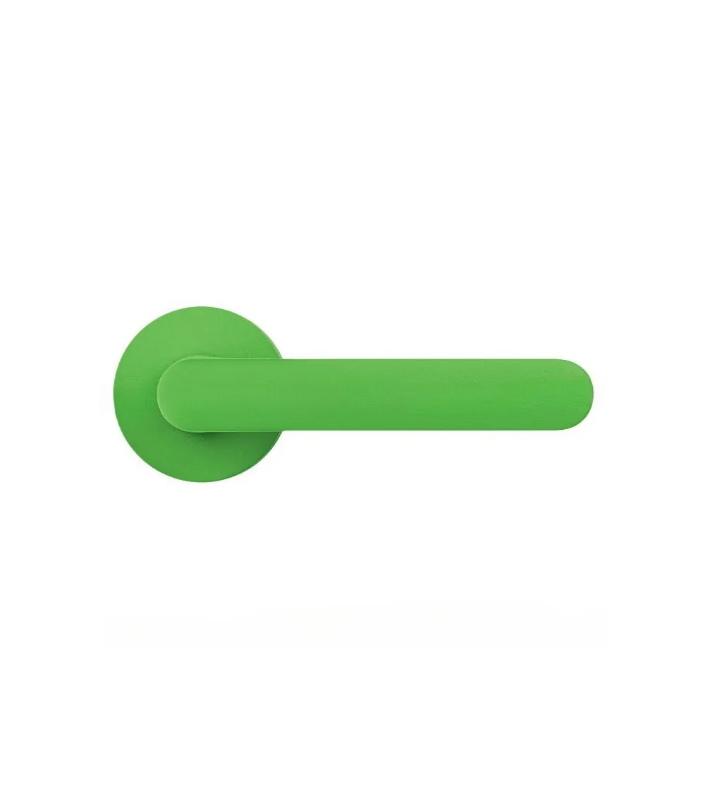 Maniglia per porta di colore Verde Limone - Moon One Ronde - maniglia design