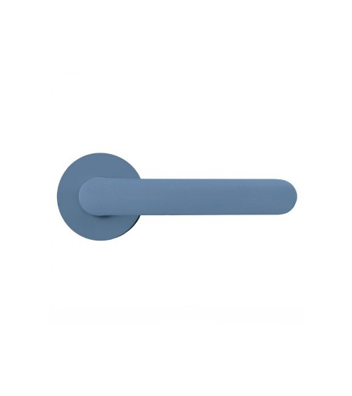 Maniglia per porta di colore Blu Oceano - Moon One Ronde - maniglia design