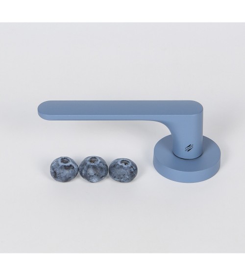 Maniglia per porta di colore Blu Oceano - Moon One Ronde - maniglia design