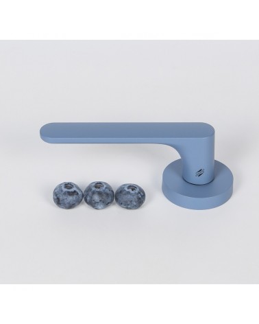 Maniglia per porta di colore Blu Oceano - Moon One Ronde - maniglia design