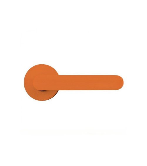 Maniglia per porta di colore arancione - Moon One Ronde - maniglia design