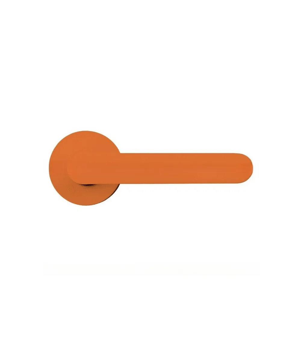 Maniglia per porta di colore arancione - Moon One Ronde - maniglia design