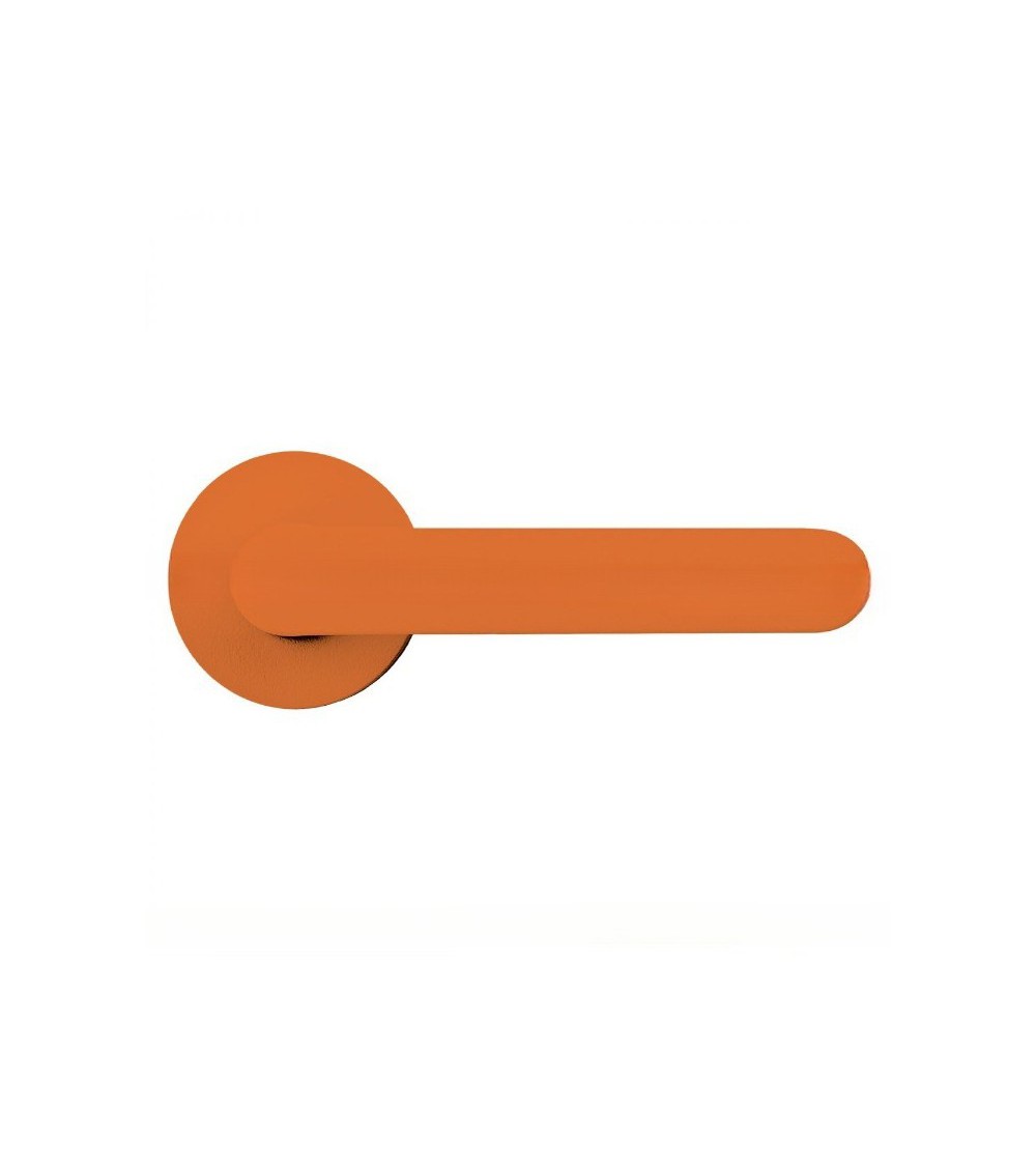 Maniglia per porta di colore arancione - Moon One Ronde - maniglia design