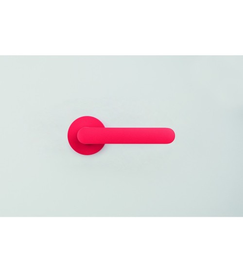 Maniglia porta color Rosso Fragola - Moon One Rotonda - maniglia design