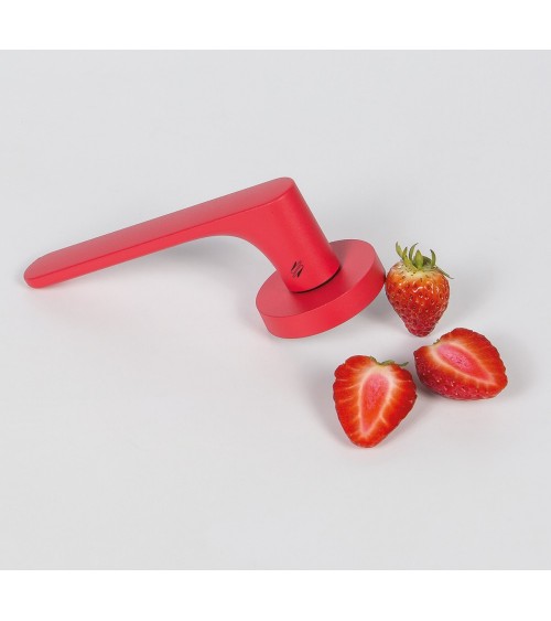 Maniglia porta color Rosso Fragola - Moon One Rotonda - maniglia design