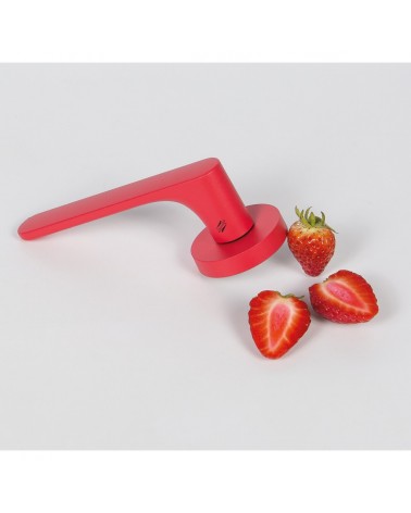 Maniglia porta color Rosso Fragola - Moon One Rotonda - maniglia design