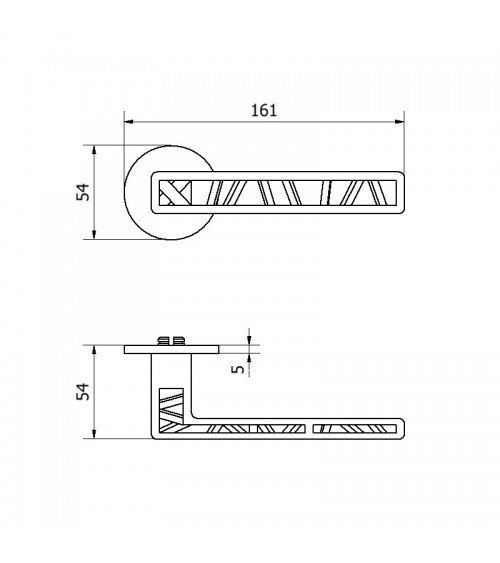 Maniglia per porta ORIGINALE su placca tonda Scheletro - maniglia design