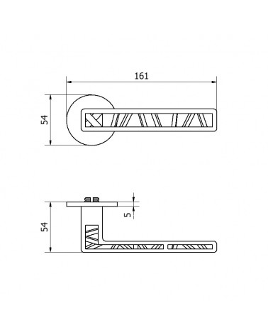Maniglia per porta ORIGINALE su placca tonda Scheletro - maniglia design